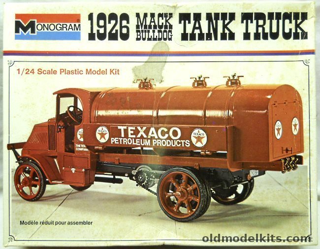 Monogram 1/24 1926 Mack Bulldog Tank Truck - Texaco or WWI, 7539 plastic model kit